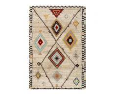 benuta TRENDS Hochflorteppich Tika Cream 100x150 cm - Berber Teppich