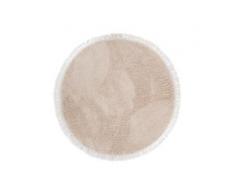 benuta ESSENTIALS Hochflor Shaggyteppich Ava Beige ø 120 cm rund - Langflor Teppich für Wohnzimmer