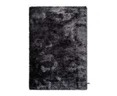 benuta ESSENTIALS Hochflor Shaggyteppich Whisper Anthrazit 80x150 cm - Bettvorleger für Schlafzimmer
