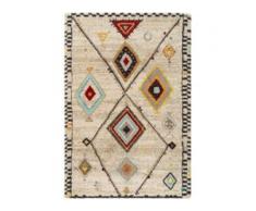 benuta TRENDS Hochflorteppich Tika Cream 100x150 cm - Berber Teppich