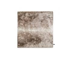 benuta ESSENTIALS Hochflor Shaggyteppich Whisper Beige/Hellbraun 150x150 cm - Langflor Teppich für Wohnzimmer