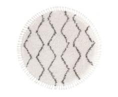 benuta TRENDS Hochflorteppich rund Ebba Beige ø 160 cm rund - Berber Teppich