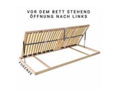 MaDeRa 7-Zonen-Lattenrost für Bettkastenfunktion, 28 Federleisten, Birkenschichtholz 90 x 200 cm Öffnung nach Links