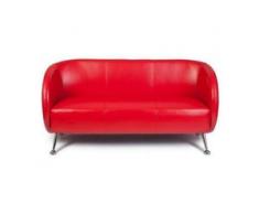 Loungesofa / Clubsofa ST. LUCIA Kunstleder 3-Sitzer rot hjh OFFICE
