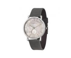 Kerbholz Uhr Fritz Weißer Marmor Asphaltgrau WATMFRI4257