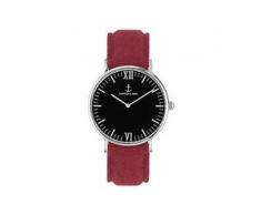 Kapten & Son Uhr Campus Black Silver Bordeaux Canvas CB03B0607F11A