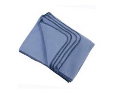 Living Crafts Fleece-Decke klein aus 100% Biobaumwolle - infinity blue
