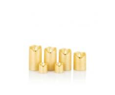 Flambiance LED-Stumpenkerzen-Set, 6tlg., mit Fernbedienung + dimmbar