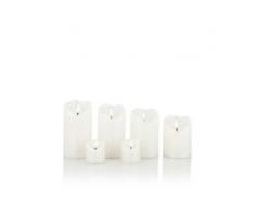Flambiance LED-Stumpenkerzen-Set, 6tlg., mit Fernbedienung + dimmbar