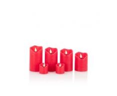 Flambiance LED-Stumpenkerzen-Set, 6tlg., mit Fernbedienung + dimmbar