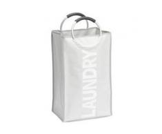WENKO Stone Wäschesammler, Wäschekorb, 44 l, Flexibler Wäschekorb mit Softgrip Tragegriffen, Maße: 34 x 54 x 24 cm, Farbe: grau