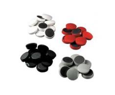 Herlitz Flachmagnet, rund, Magnet geeignet für Kuhlschränke, Magnettafel usw., 1 Packung = 10 Stück, farbig sortiert