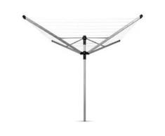 Brabantia Lift-O-Matic „Advance“ Wäschespinne, 50 Meter, Federleichter Wäschetrockner für das Trocknen an der frischen Luft, Farbe: Metallic Grey