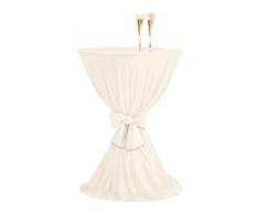 Gözze CARMEN Tischhusse, Uni, Hüsse aus fließendem Jesery-Stretch, Ø 60 - 80 cm, Farbe: champagner