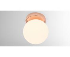 Apollo LED-Badleuchte, Kupfer und Milchglas