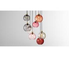 Ilaria extragrosse Cluster-Pendelleuchte, Rosatoene und Messing