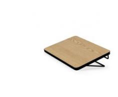 MADE Essentials Besley Nachttisch, Esche und Schwarz