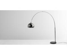 Bow Bogenlampe, dunkler Nickel und Marmor