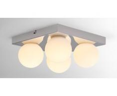 Apollo LED-Badleuchte, Chrom und Milchglas
