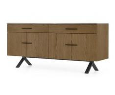 Sora Sideboard, Raucheiche und Betongrau