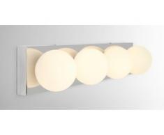 Apollo LED-Badleuchte, Chrom und Milchglas