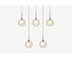 Masako LED-Pendelleuchte, getoentes Glas und Milchglas