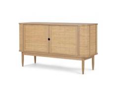 Liana Sideboard, Esche und Rattan