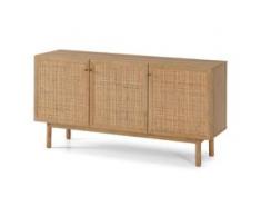 Pavia Sideboard, Rattan und Eichen-Finish