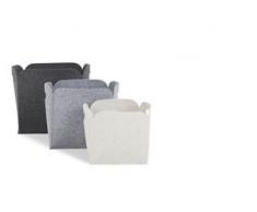 MADE Essentials Bask 3-tlg. Korb-Set, Grau