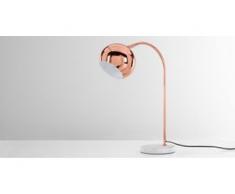 Arceli Tischlampe, Kupfer und weisser Marmor