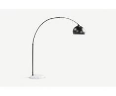 Bow Bogenlampe, Mattschwarz und Marmor