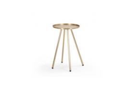Alana runder Nachttisch, Messing