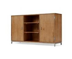 Lomond Sideboard, Mangoholz und gebuersteter Stahl