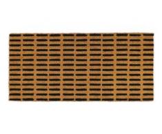 Roel extralange Fussmatte (50 x 110 cm), Natur und Schwarz