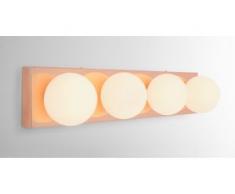 Apollo LED-Badleuchte, Kupfer und Milchglas