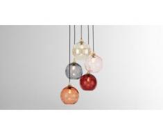 Ilaria Cluster-Pendelleuchte, Messing und mehrfarbiges Glas