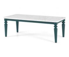 Betty Couchtisch, Blaugruen und Marmor