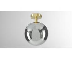 Boll Deckenleuchte, Messing und Rauchglas