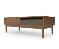 Campton Couchtisch mit Schublade, dunkle Eiche und Grau