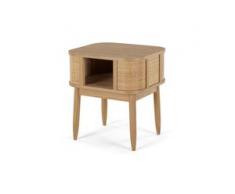 Liana Nachttisch, Esche und Rattan