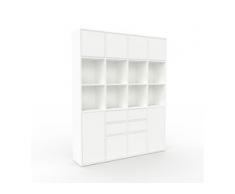 Aktenschrank Weiß - Büroschrank: Schubladen in Weiß & Türen in Weiß - Hochwertige Materialien - 156 x 195 x 35 cm, Modular