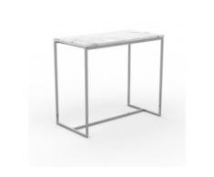 Beistelltisch Marmor, Weißer Carrara - Eleganter Nachttisch: Hochwertige Materialien, einzigartiges Design - 81 x 71 x 42...