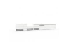 TV-Schrank Weiß - Fernsehschrank: Schubladen in Weiß & Türen in Weiß - 527 x 61 x 35 cm, konfigurierbar