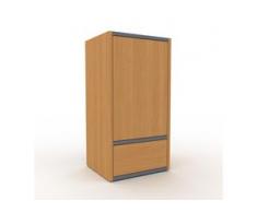 Kommode Eiche - Lowboard: Schubladen in Eiche & Türen in Eiche - Hochwertige Materialien - 41 x 80 x 35 cm, konfigurierbar