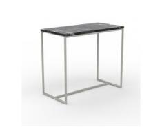 Beistelltisch Marmor, Schwarzer Marquina - Eleganter Nachttisch: Hochwertige Materialien, einzigartiges Design - 81 x 71 x...