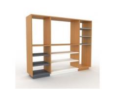 Bücherregal Eiche, Holz - Modernes Regal für Bücher: Hochwertige Qualität, einzigartiges Design - 154 x 124 x 35 cm,...