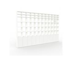 Bibliotheksregal Weiß - Individuelles Regal für Bibliothek: Türen in Weiß - 426 x 272 x 35 cm, konfigurierbar
