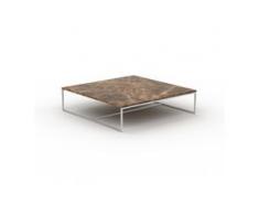 Beistelltisch Marmor, Brauner Emperador - Eleganter Nachttisch: Hochwertige Materialien, einzigartiges Design - 121 x 31 x...