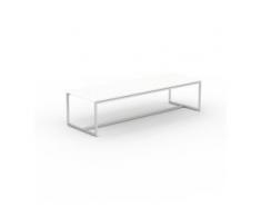 Beistelltisch Weiß - Eleganter Nachttisch: Hochwertige Materialien, einzigartiges Design - 121 x 31 x 42 cm, Komplett anpassbar