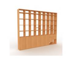 Aktenregal Buche - Büroregal: Schubladen in Buche & Türen in Buche - Hochwertige Materialien - 310 x 253 x 35 cm,...